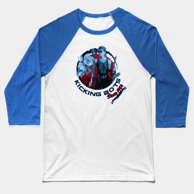 Sarah Kicking Bots Since 1984 Baseball T-Shirt by SimonSay